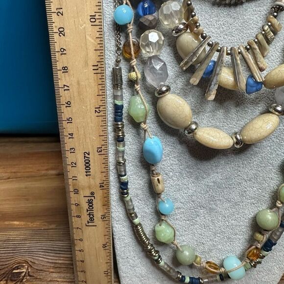 Set of 9 Gorgeous Handmade Boho Southwestern Tribal Statement Necklaces RARE Mix - Picture 9 of 9